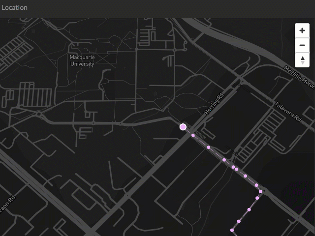 Mapa em tempo real